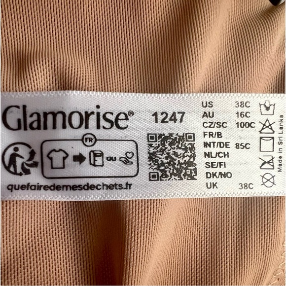 - Glamorise 38C WonderWire Back Smoothing Front Closure Tan Bra! NEW! - Picture 7 of 13